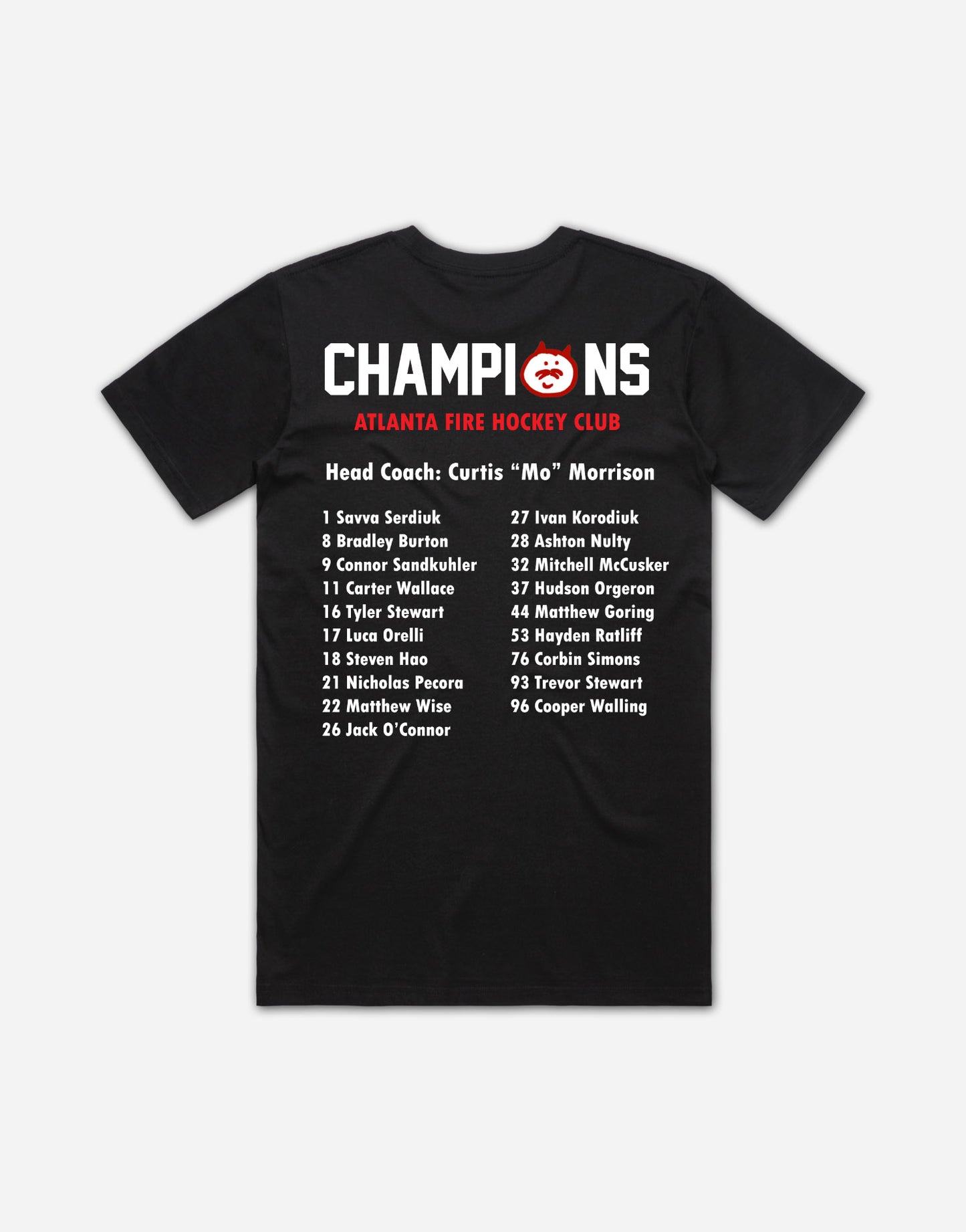 Atlanta Fire USA Hockey National Champions Tee Back