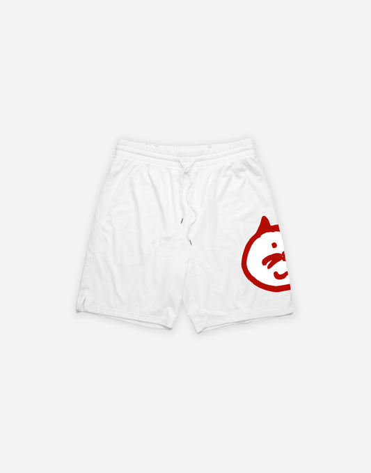 RedCat Activewear Big Logo Court Shorts White