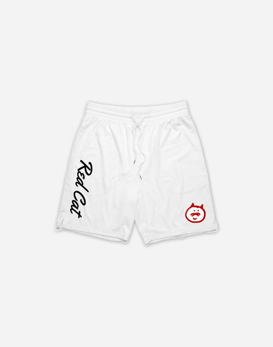 RedCat Activewear athletic performance court shorts white