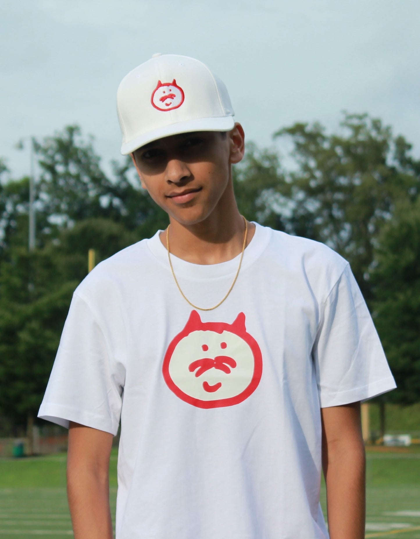 RedCat Big Logo T-Shirt White Model