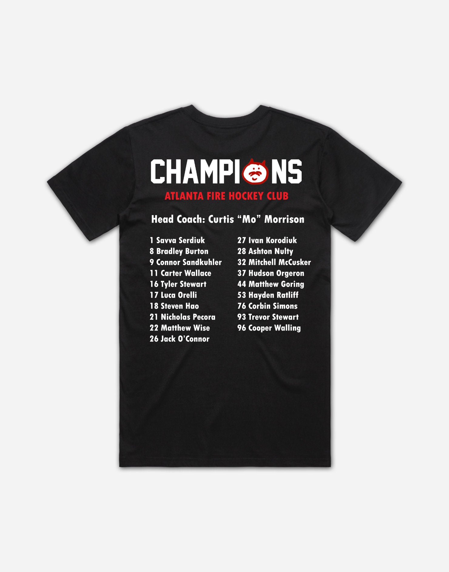 Atlanta Fire USA Hockey National Champions Tee Back