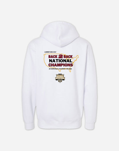 Lambert High School Girls Golf Back to Back National Champions Hoodie Back