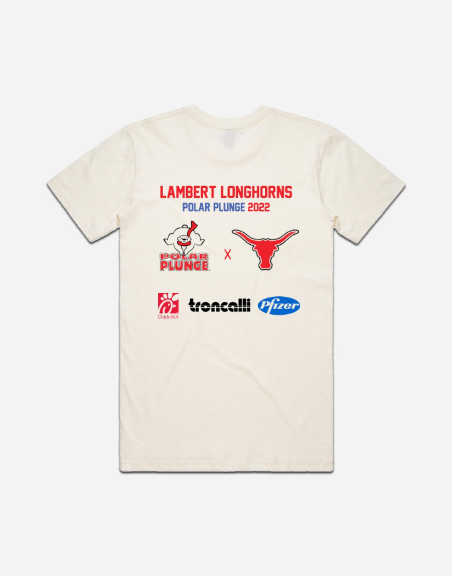 Lambert High School Polar Plunge Fundraiser 2021-2022 Tee Back