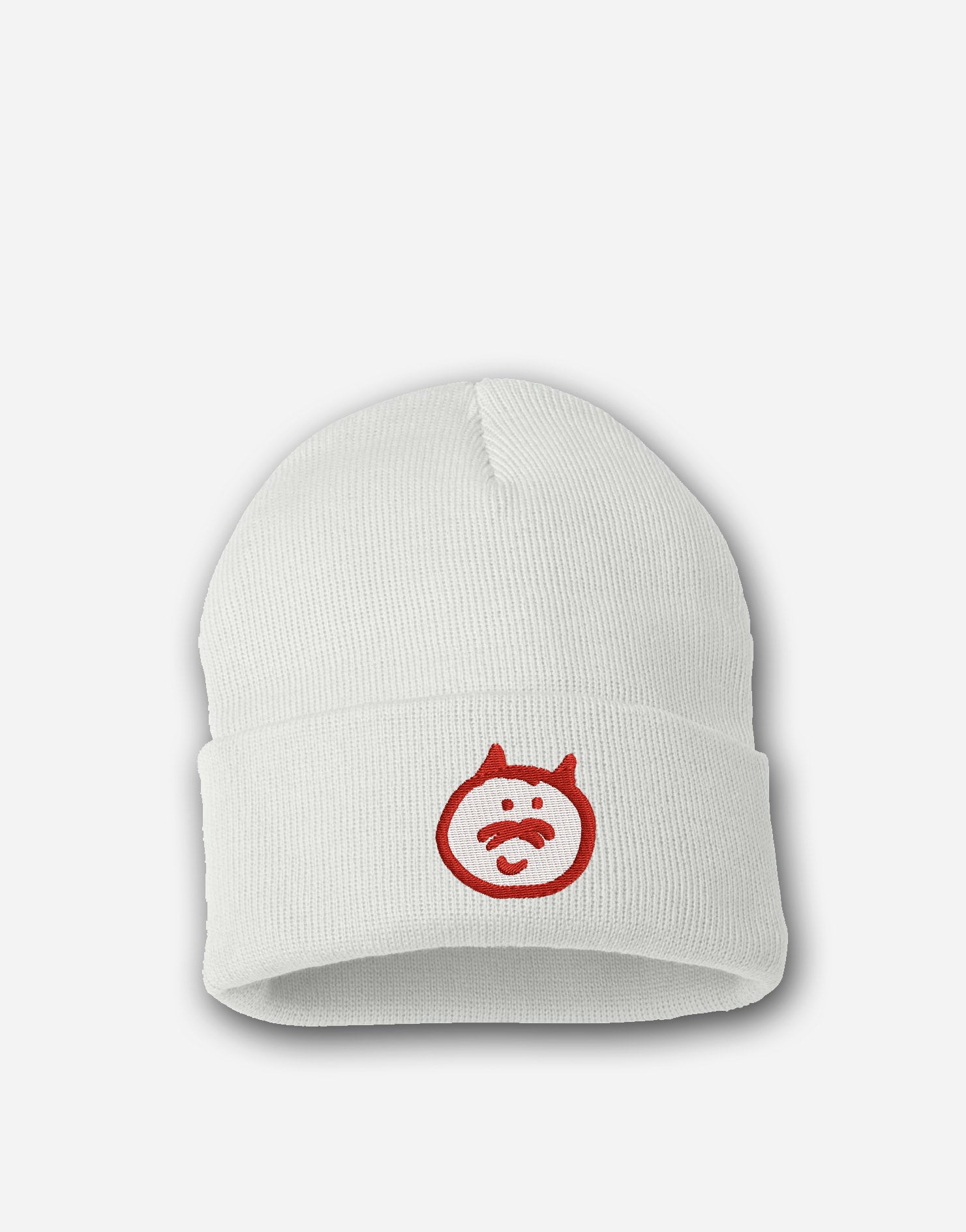 RedCat Embroidered Beanie White