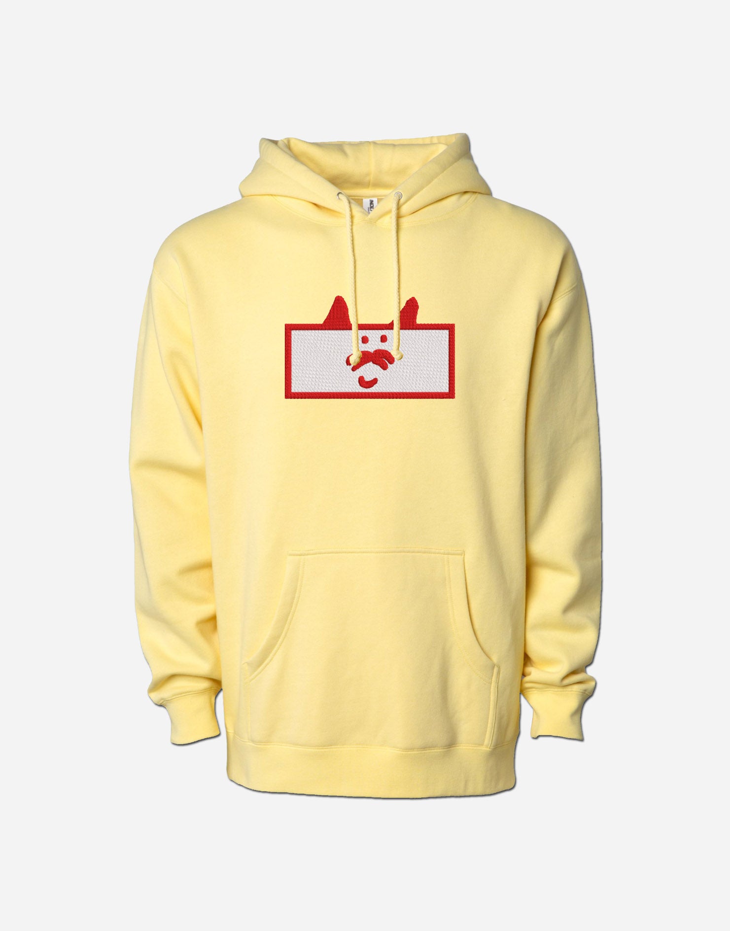 RedCat Embroidered BoxCat Heavy Weight Hoodie Pastel Yellow
