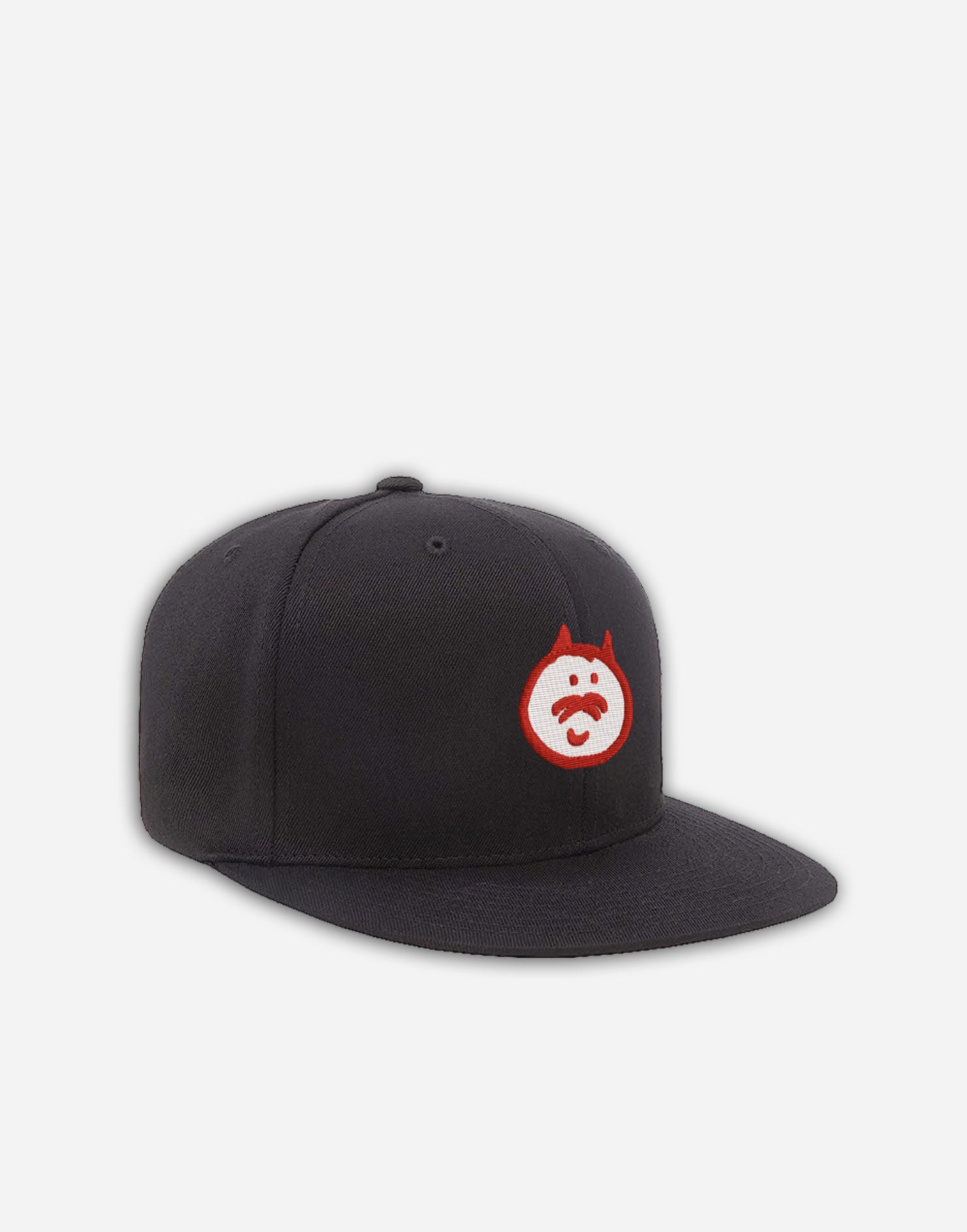 RedCat Embroidered Flat Cap Black